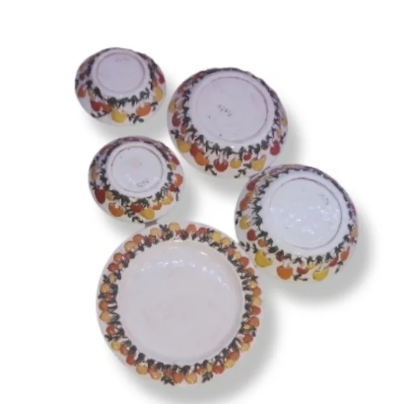 5pc Arnels Mushroom 10.5” Dinner Plates Handmade Ceramic Pottery Cottage Core - Picture 6 of 11